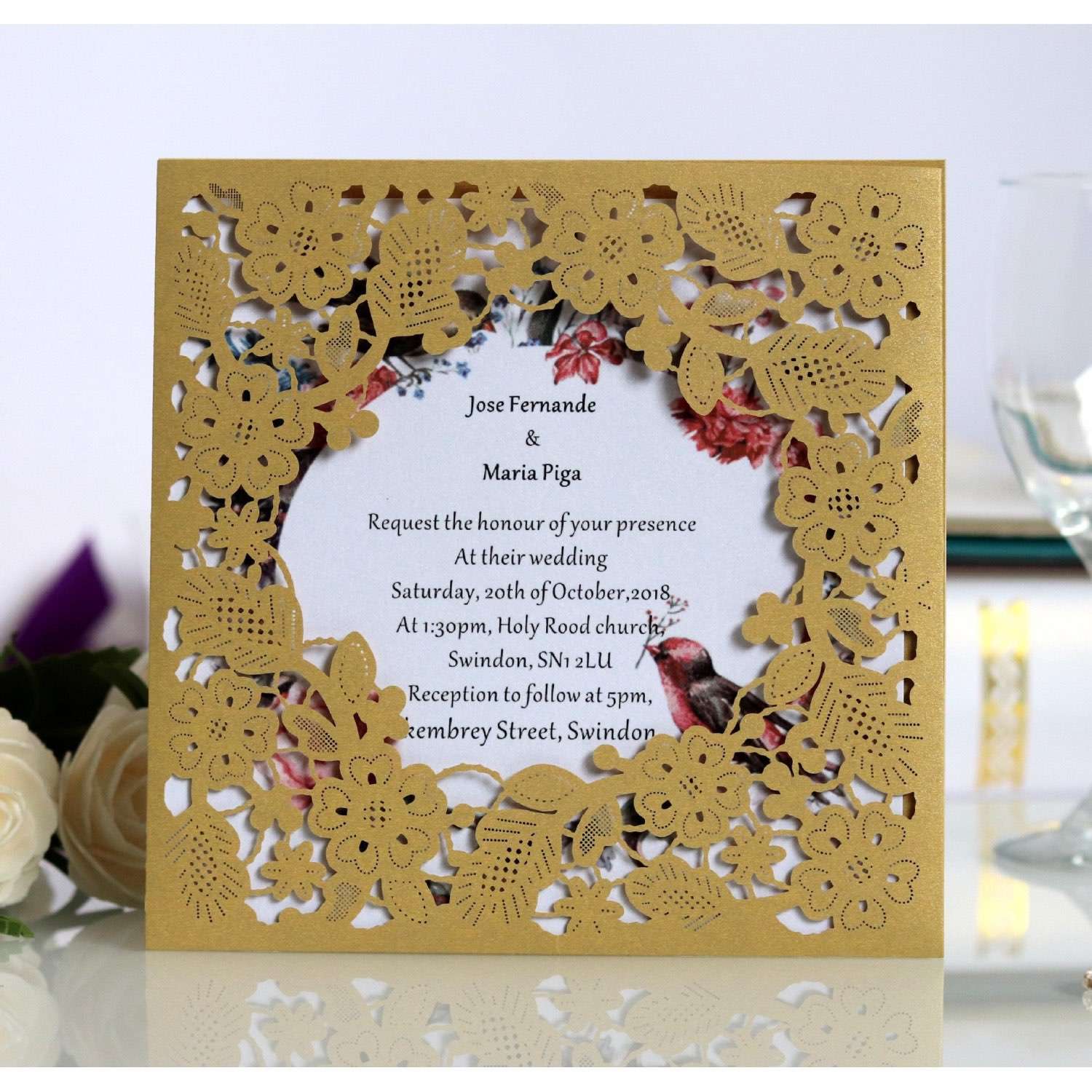 Square Laser Cut Invitation Card Annual Meeting Invitation 